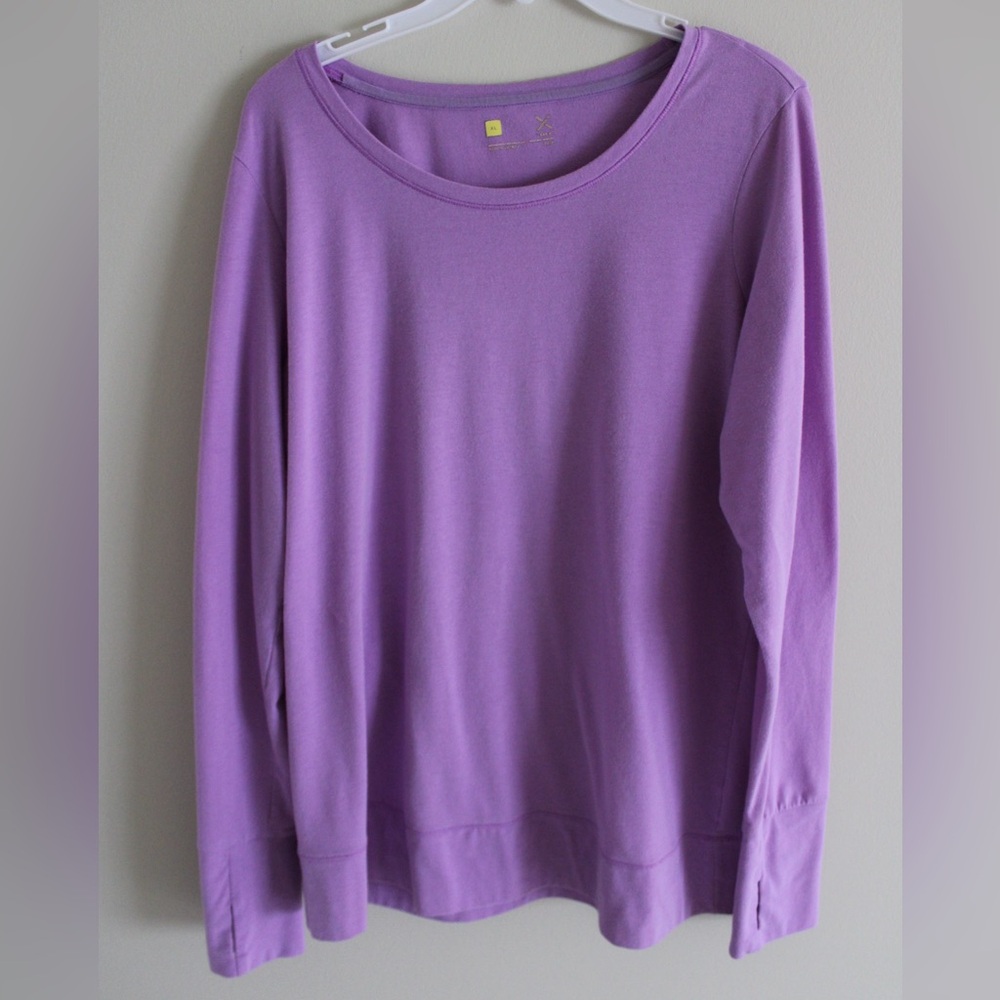 Xersion Purple Long Sleeve Activewear Top XL